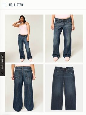 Hollister Wide Leg Women’s Ultra Low-Rise Baggy Jean